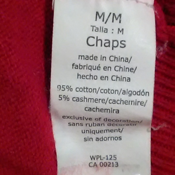 Chaps men's medium red sweater - Picture 4 of 4
